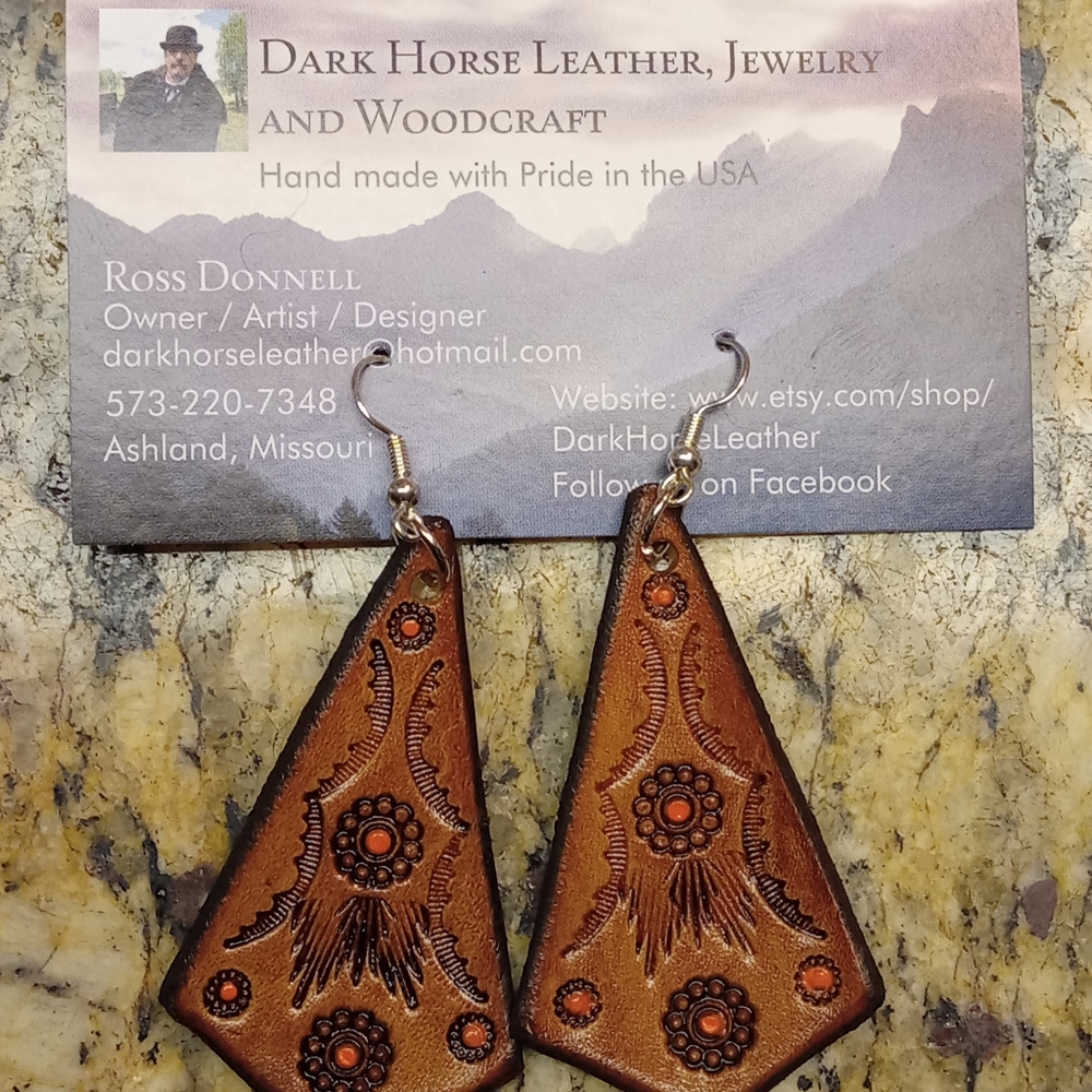 Leather earrings